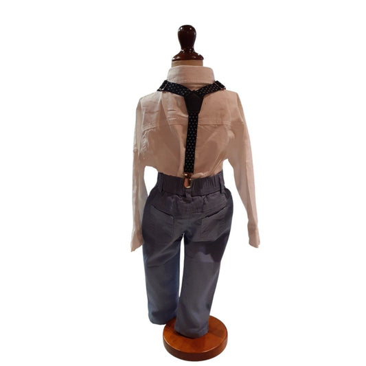 Repanda Completo Camicia Pantaloni Bretelle Papillon RP - F1143 - DarSaGiocattoli