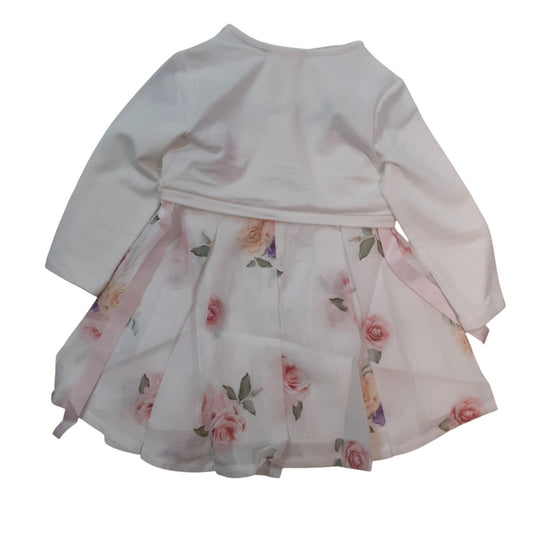 Repanda Vestito Con Coprispalle Bambina Bianco/Fucsia PW - 904 - DarSaGiocattoli