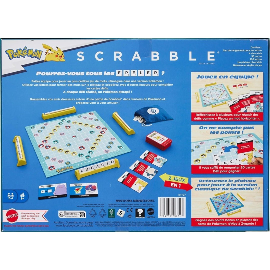 Scarabeo Scrabble Pokemon Gioco In Scatola Mattel HXT30 - 0194735237722 - DarSaGiocattoli