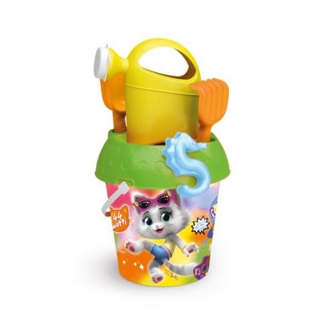 Secchiello 44 Gatti Con Annaffiatoio Paletta e Rastrello 18 cm Adriatic 994 - 8000796813350 - DarSaGiocattoli