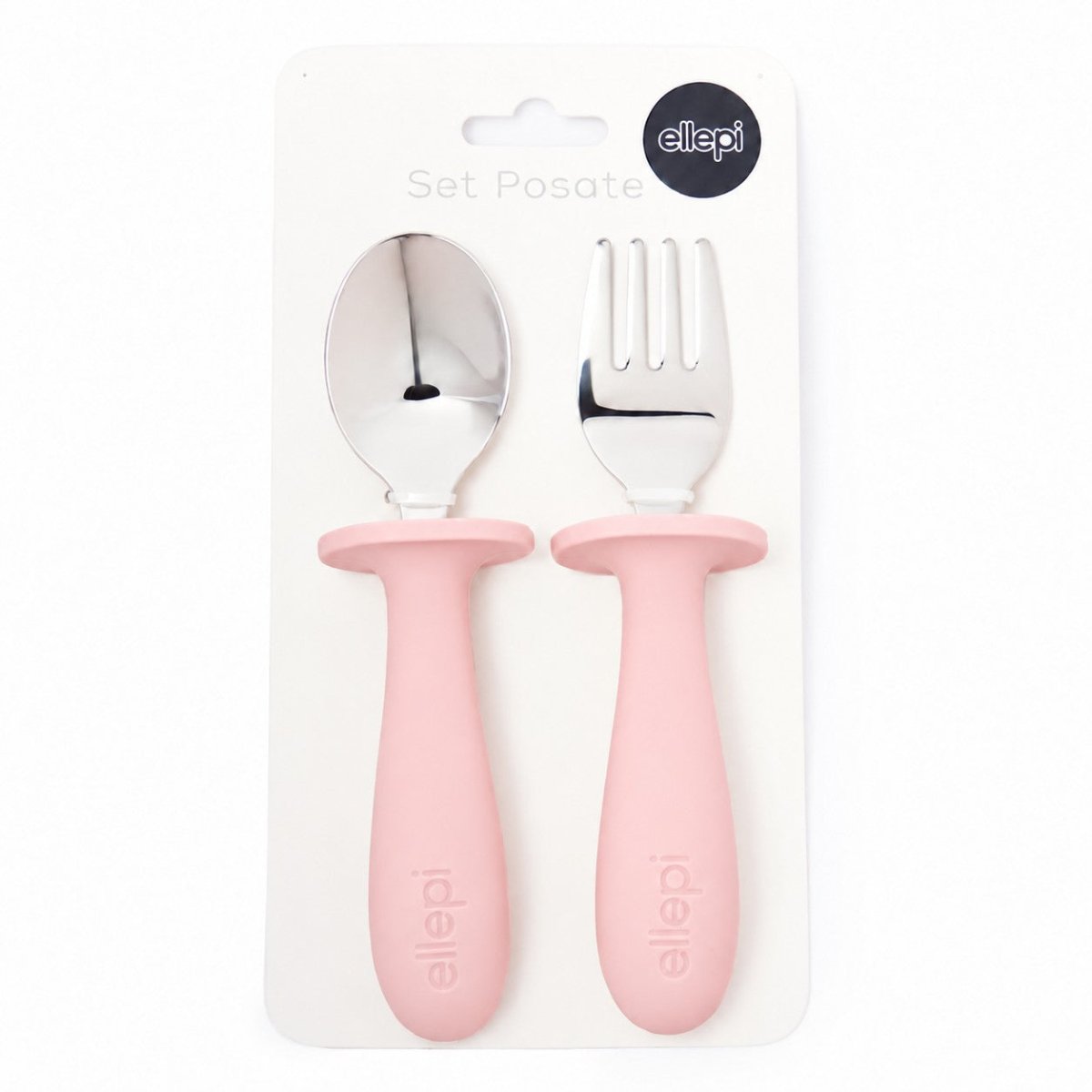 Set Posate Neonato e Neonata Ellepi IX4064 Celeste e Rosa - 8059790838470 - DarSaGiocattoli