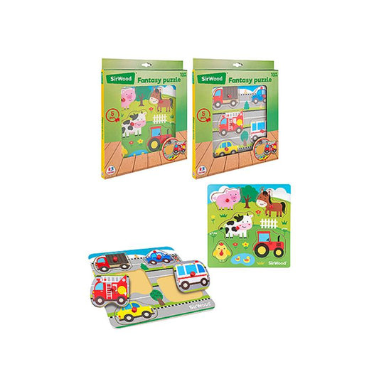 SirWood Puzzle in Legno Piolo Globo 40540 - 8014966405405 - DarSaGiocattoli