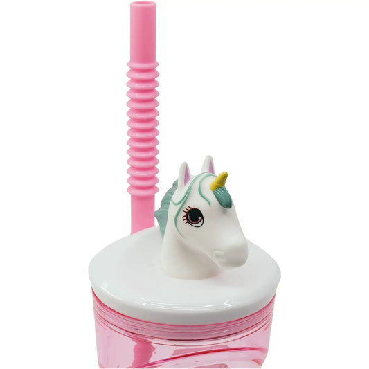 Stor Bicchiere Unicorno Con Cannuccia 3D Tritan - 8412497097302 - DarSaGiocattoli