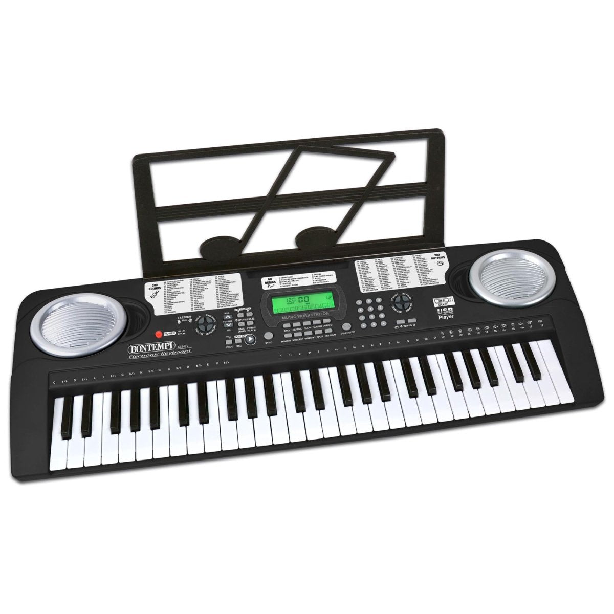 Tastiera Digitale Bontempi 54 Tasti Con Lettore MP3 e Supporto 16 5425SD - 0047553552547 - DarSaGiocattoli