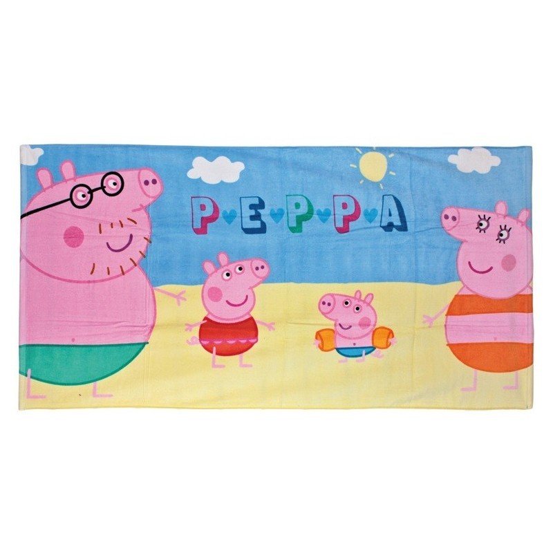 Telo Mare Famiglia Peppa Pig Artesania Cerdà 00917 - 8427934692507 - DarSaGiocattoli