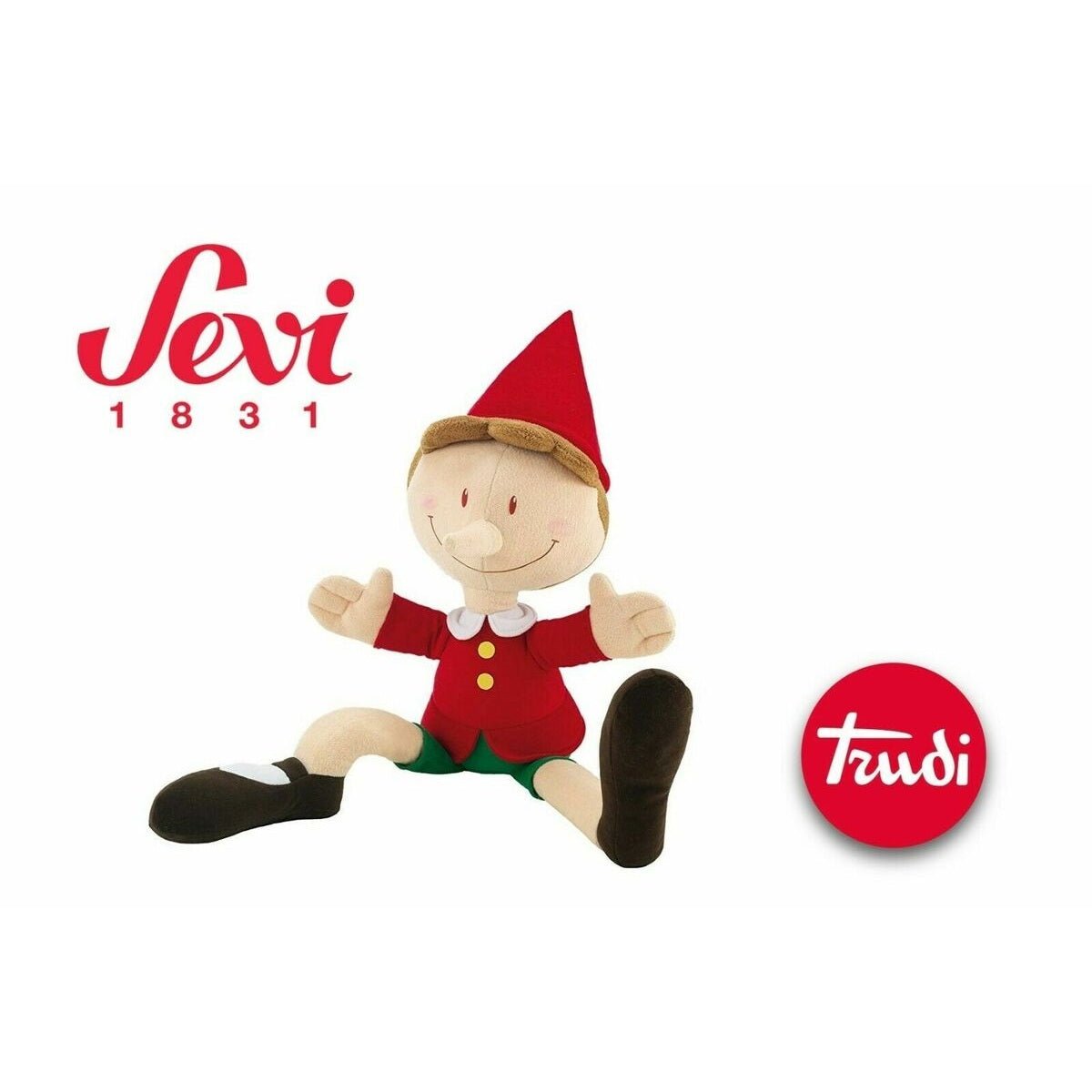 Trudi Sevi Pinocchio Peluche Medium 82196 - 8003444821967 - DarSaGiocattoli