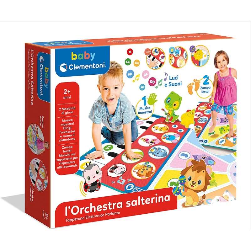 Clementoni - L'orchestra Salterina Tappeto Musicale per Bambini Multicolore - DarSaGiocattoli
