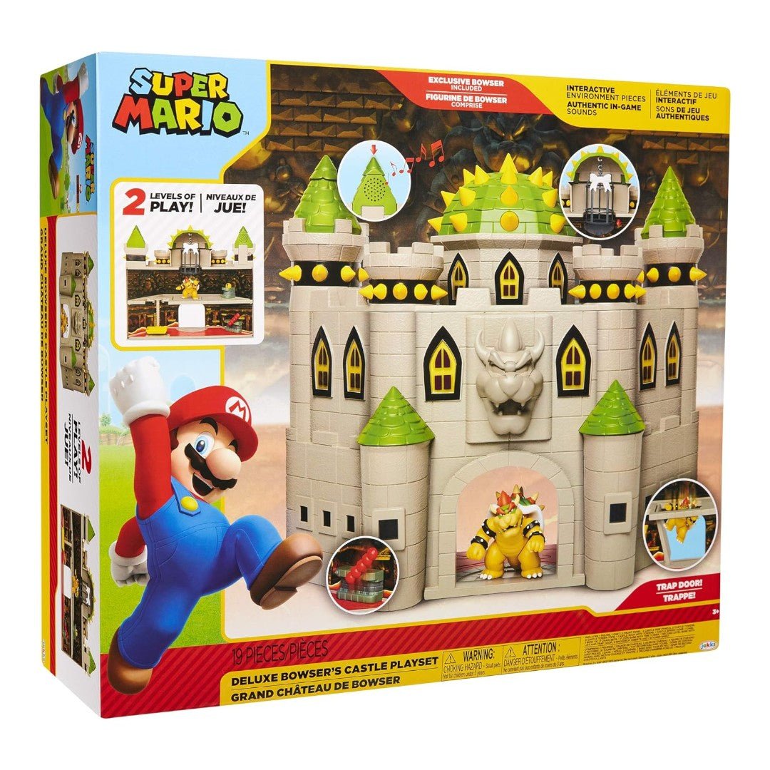 Jakks Nintendo Super Mario Playset Castello di Bowser Deluxe 400204 - 0192995400207 - DarSaGiocattoli
