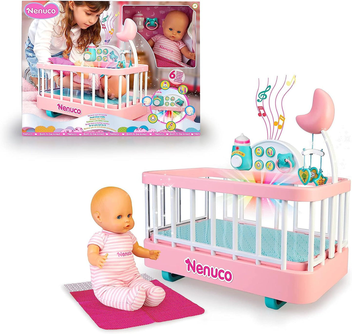 Nenuco - culla per una dolce nanna bambola con culla interattiva - DarSaGiocattoli