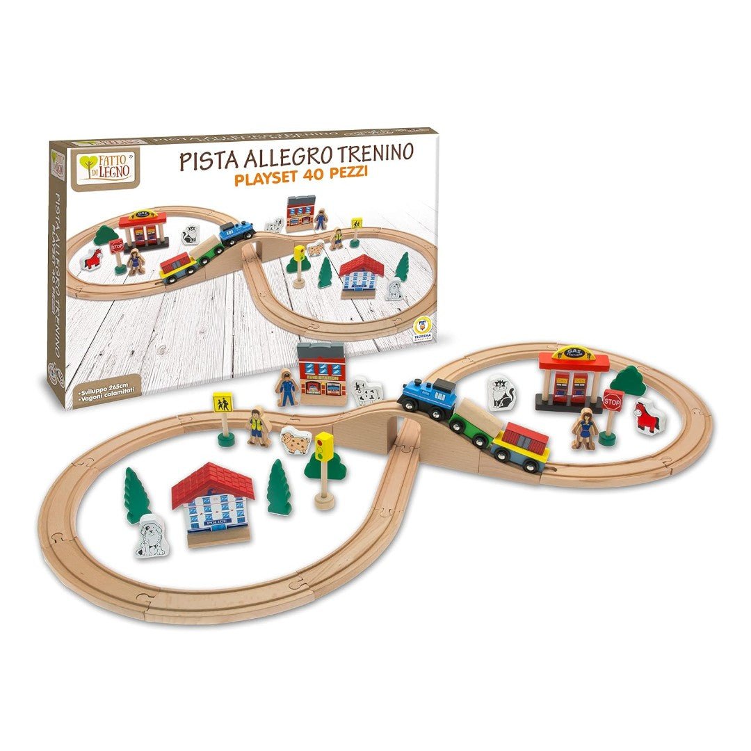 Teorema Treno Pista Otto in Legno 40502 - 8017967405023 - DarSaGiocattoli