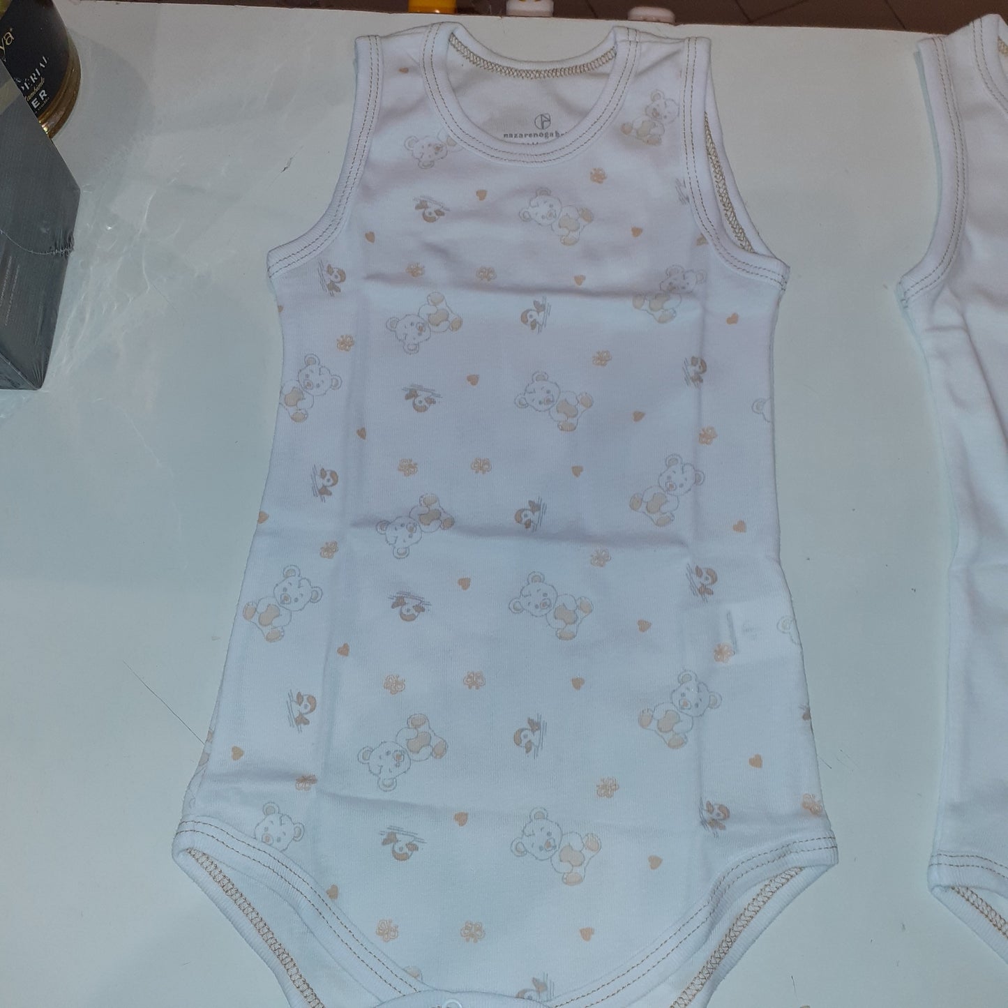 Nazzareno Gabrielli Body Neonato In Cotone Giromanica Bianco NG203
