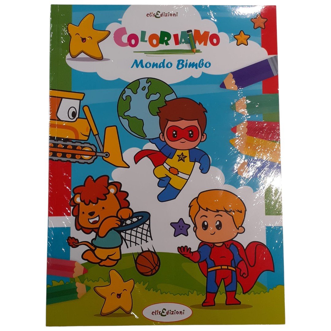 4 Album da Colorare Assortiti Mondo Bimbo 23x33 cm ElisEdizioni 016464 - 9990000016464 - DarSaGiocattoli