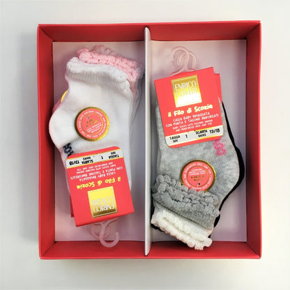 6 Paia Calzini Bambina Baby Filo Di Scozia Elegant - 2 Assortiti Enrico Coveri 10539 - 8051198425849 - DarSaGiocattoli