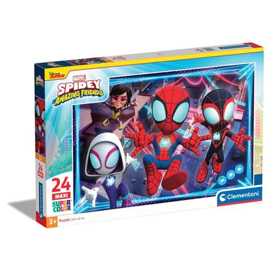 Clementoni Marvel Puzzle Spidey And His Amazing Friends Supercolor Friends-24 Maxi Pezzi 28527