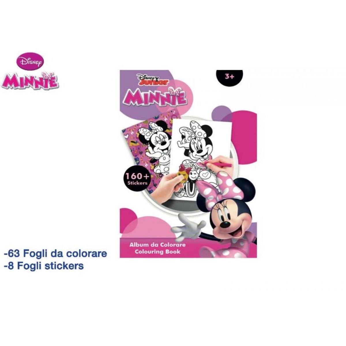 Album Da Colorare Disney Minnie Con Stikers 31x23 cm MC Group MIN1145 - 8032780967312 - DarSaGiocattoli