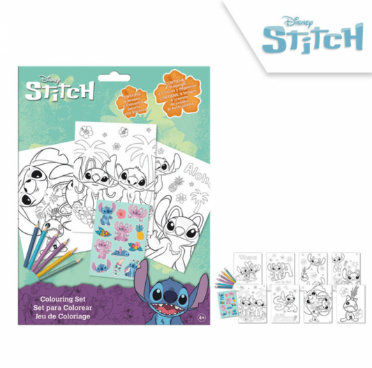 Album Da Colorare Disney Stitch Con Stikers 31x23 cm MC Group LTS1145 - G - 8032780967442 - DarSaGiocattoli
