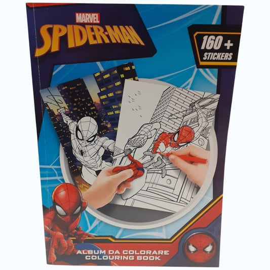Album Da Colorare Spiderman Spider - man Con Stikers 31x23 cm MC Group SP1145 - 8032780967305 - DarSaGiocattoli