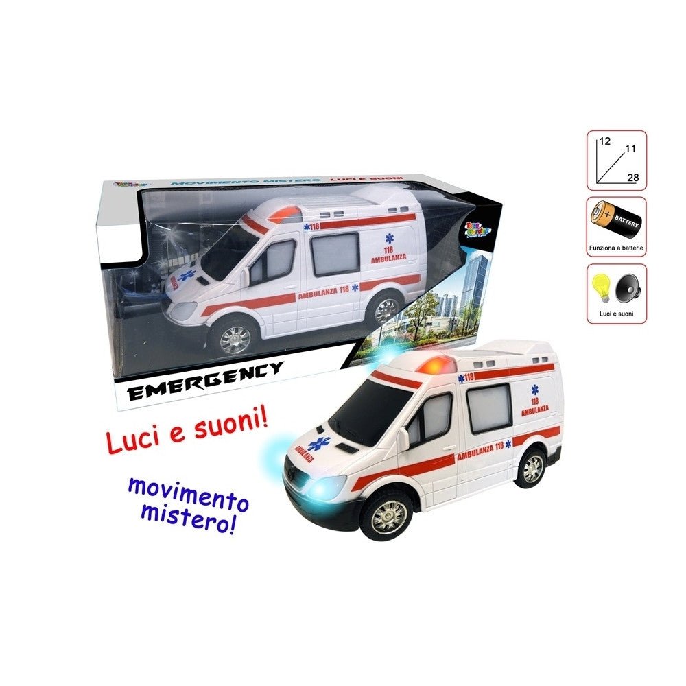 Ambulanza Giocattolo Toys Garden 26652 Con Luci e Suoni 22 cm - 8007632266523 - DarSaGiocattoli