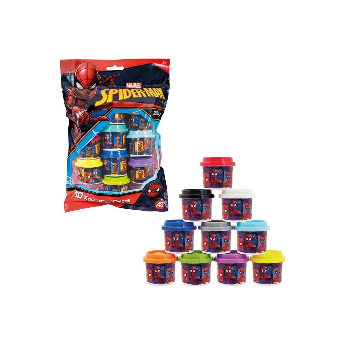 AS Company Plastilina 10 Pezzi Spider - Man Spiderman 1045 - 03599 - 5203068035990 - DarSaGiocattoli