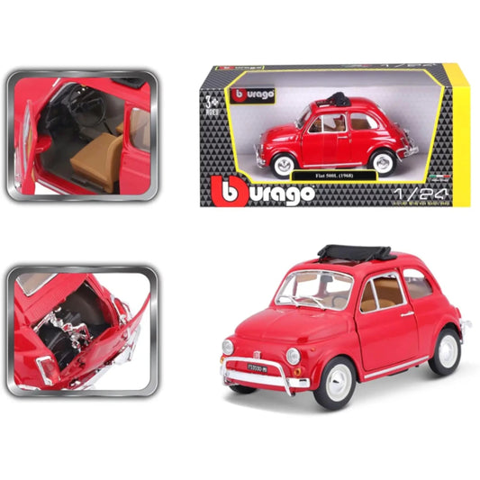 Auto Fiat 500L 1968 In Metallo 1:24 Assortite Burago 18-22099 - 4893993220991 - DarSaGiocattoli
