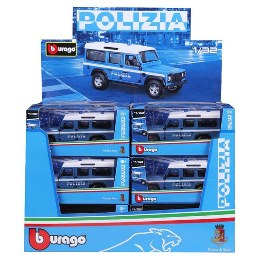 Auto Land Rover Polizia 1:32 In Metallo Burago 18-01526 - 4893993015269 - DarSaGiocattoli