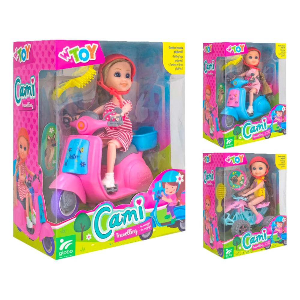 Bambola Cami C/Auto 2 Colori W’Toy Colori Assortiti Globo 41453 - 8014966414537 - DarSaGiocattoli