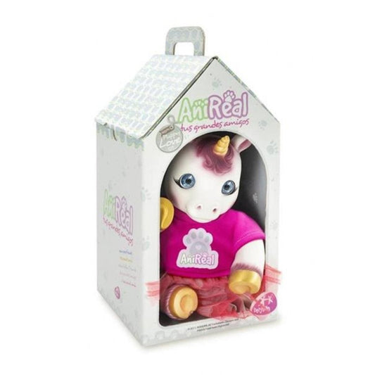 Bambola Unicorno Giocattolo Da 35 cm Con Vestito Rosa AniReal Berjuan 60105-24 - 8421560601056 - DarSaGiocattoli