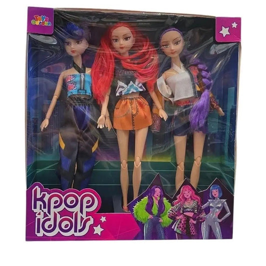 Bambole K-Pop Girls 3 Pezzi 30 cm Con Accessori Toys Garden 28573 - 8007632285739 - DarSaGiocattoli