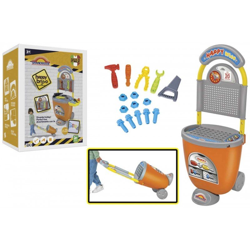Banco Lavoro Con Carrellino Grandsoleil Happy Brico Globo 41867 - 8014966418672 - DarSaGiocattoli
