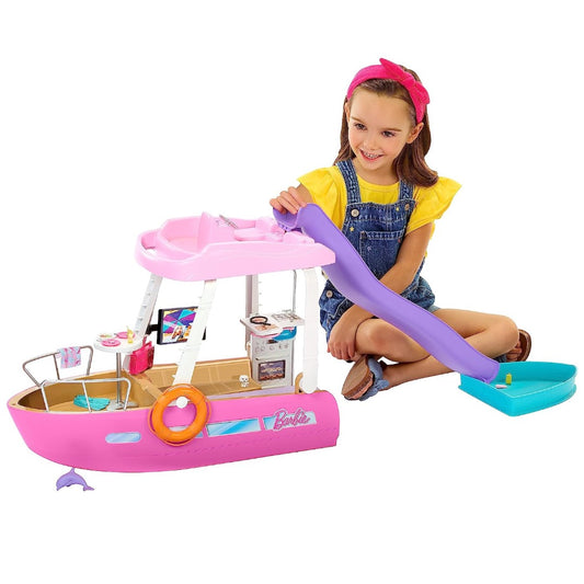 Barbie - Barca dei Sogni Playset con piscina e scivolo HJV37 - DarSaGiocattoli