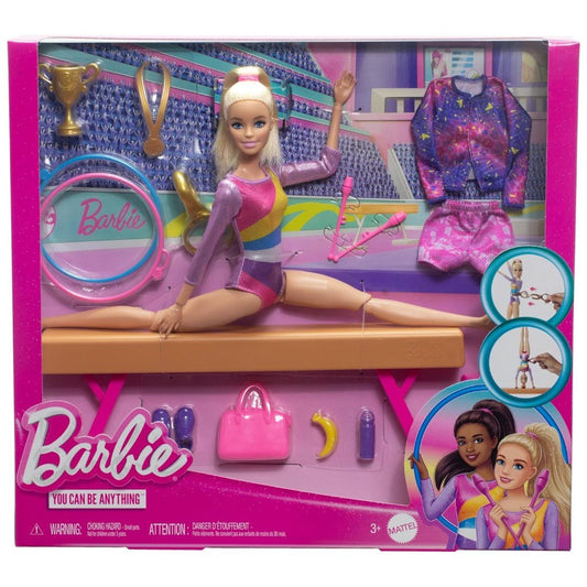 Barbie Ginnastica Artistica playset con Bambola bionda HRG52 - 0194735175895 - DarSaGiocattoli
