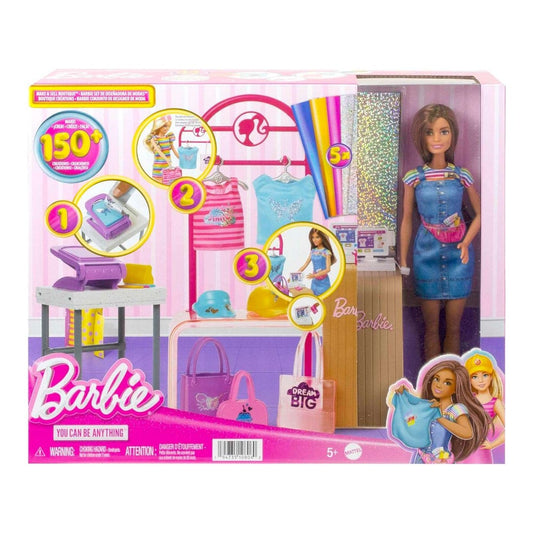 Barbie - Playset Boutique Moda con bambola e accessori HKT78 - DarSaGiocattoli