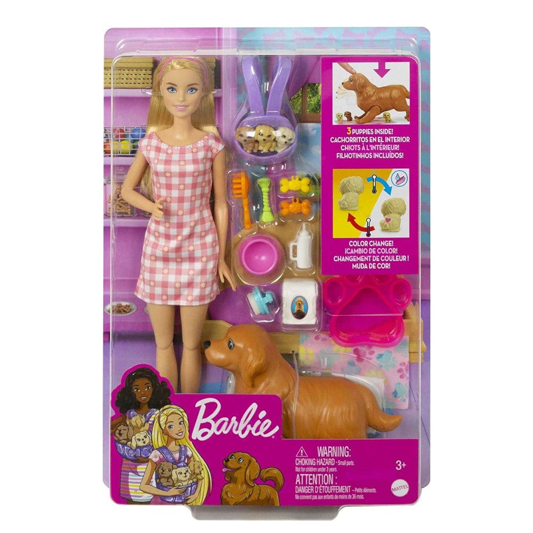Barbie Playset Cuccioli Appena Nati Con 3 Cuccioli e Accessori - DarSaGiocattoli