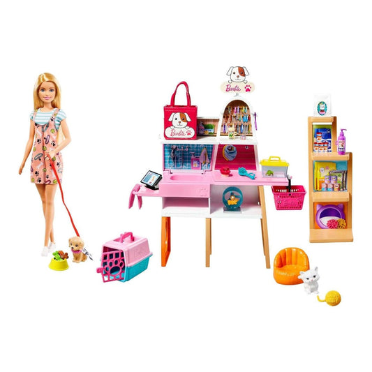 Barbie Playset Negozio degli Animali con Bambola Bionda GRG90 - DarSaGiocattoli