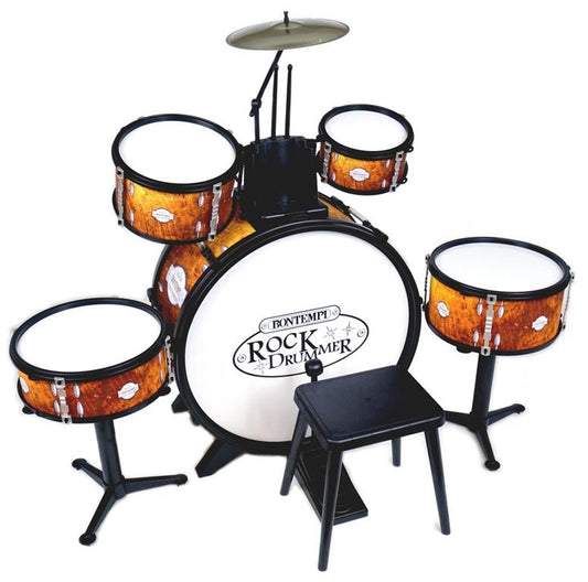 Batteria Jazz 6 Pezzi Con Sgabello Bontempi 51 5218 - 0047663058764 - DarSaGiocattoli