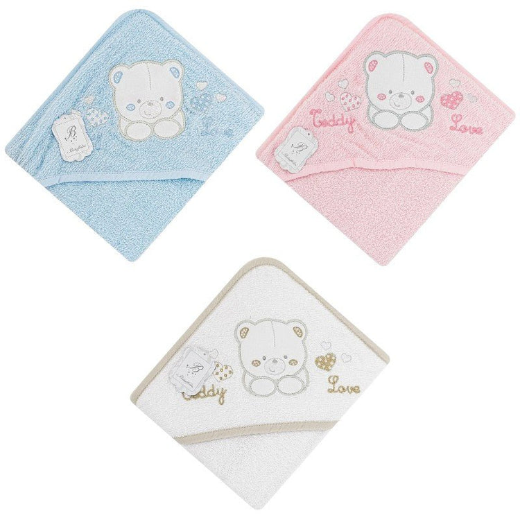 Accappatoio Triangolo Neonato In Spugna Con Tela Aida Per Ricamo Punto Croce - Stelline Azzurre - Foto 2