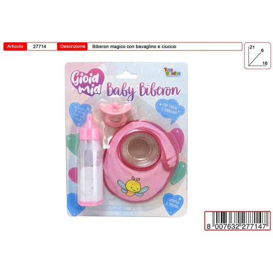 Biberon Giocattolo con Bavaglino Toys Garden 27714 - 8007632277147 - DarSaGiocattoli
