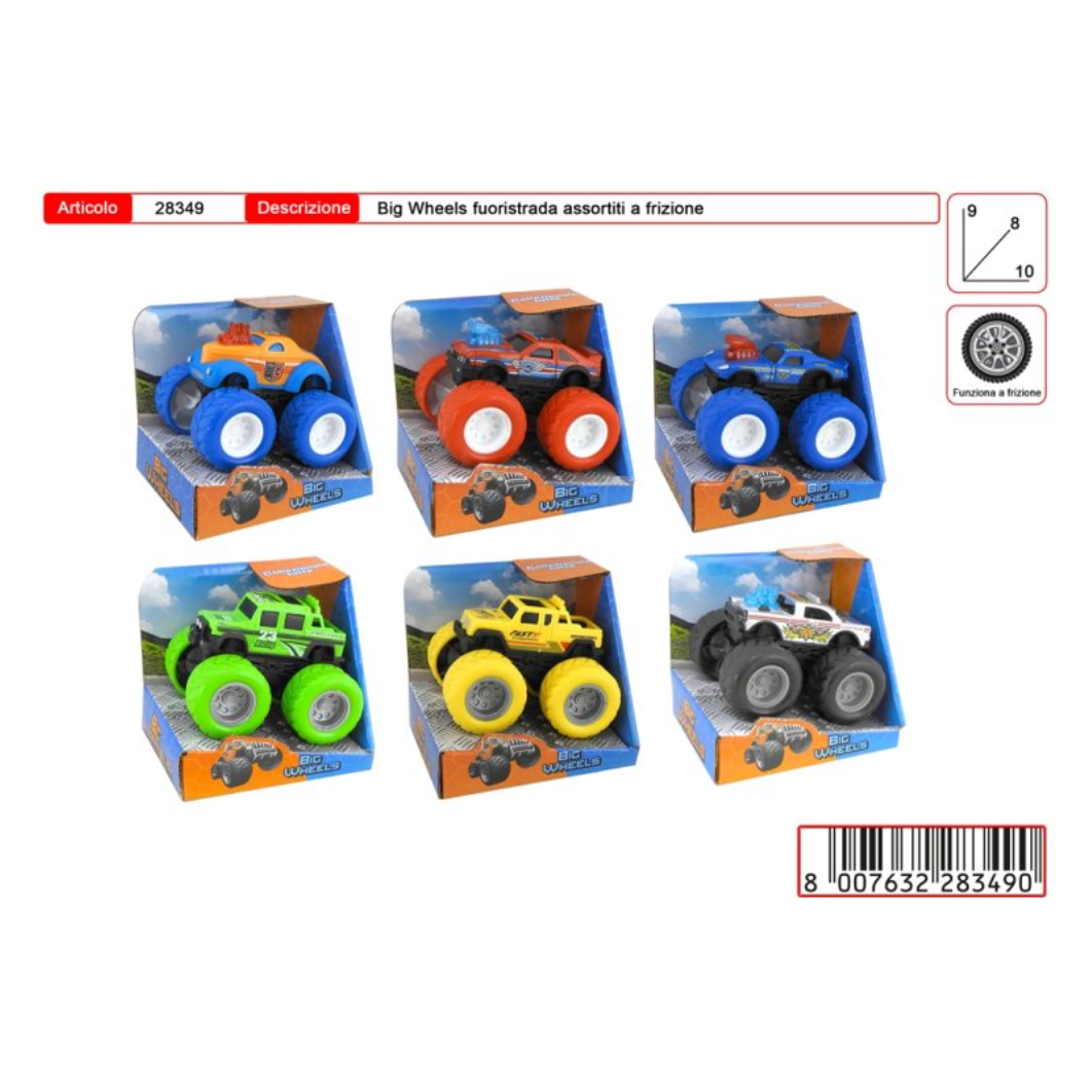 Big Foot Crazy Auto a Frizione Per Bambini 3+ Toys Garden 28349 - 8007632283490 - DarSaGiocattoli