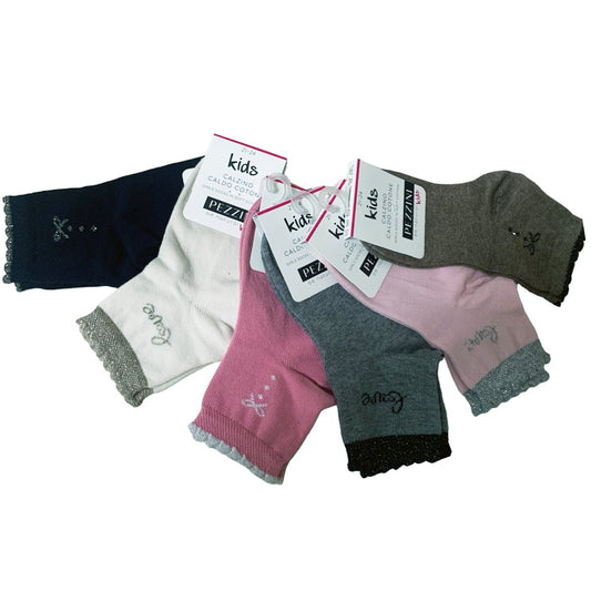 Calzini Bambina In Caldo Cotone 6 Paia Pizzini 231300 - 8034114191585 - DarSaGiocattoli
