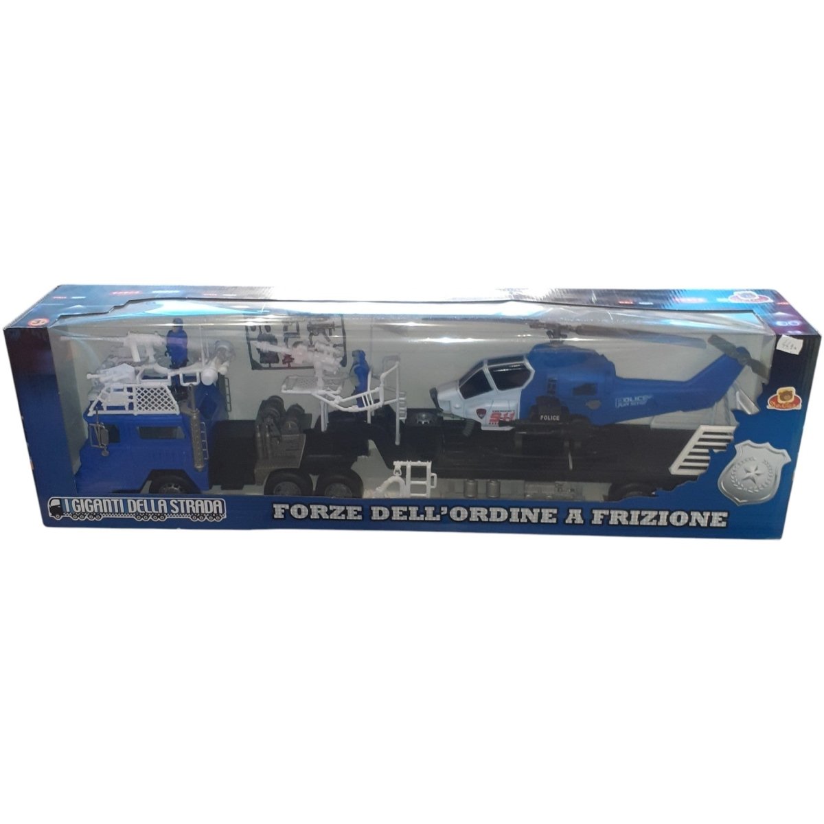 Camion Bisarca Con Mezzi Polizia Elicottero 25x85 Scat 37384 - 8056045593627 - DarSaGiocattoli
