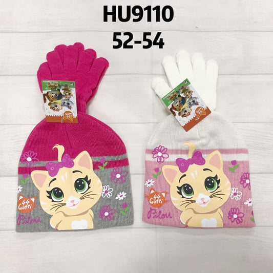 Cappellino + Guanti Bambina Fantasia Gattina Sun City HU9110 - 3609085523076 - DarSaGiocattoli