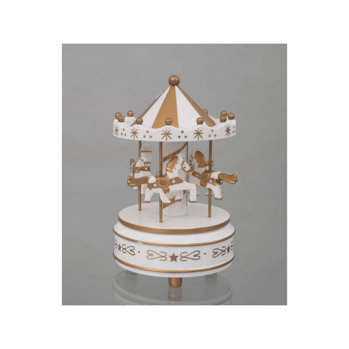 Carillon Giostrina 10 Cm Bianco/Oro Euronatale AC - 1111 - 8019959690134 - DarSaGiocattoli