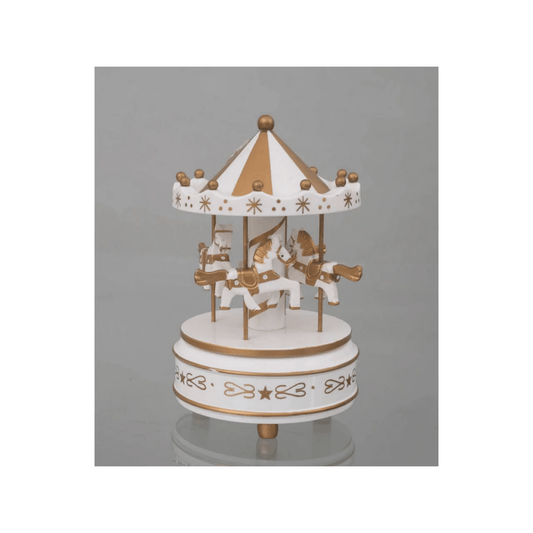 Carillon Giostrina 10 Cm Bianco/Oro Euronatale AC - 1111 - 8019959690134 - DarSaGiocattoli