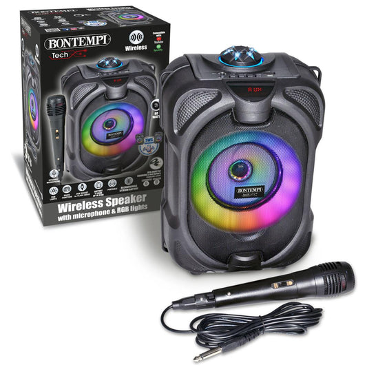 Cassa Acustica Wireless Bontempi 49 1020 Con Microfono, Luci RGB e Bluetooth - 0047663377353 - DarSaGiocattoli
