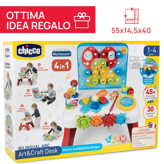 Chicco ABC Art e Craft Desk Bilingue Con Luci e Suoni 11550 - 8058664149353 - DarSaGiocattoli