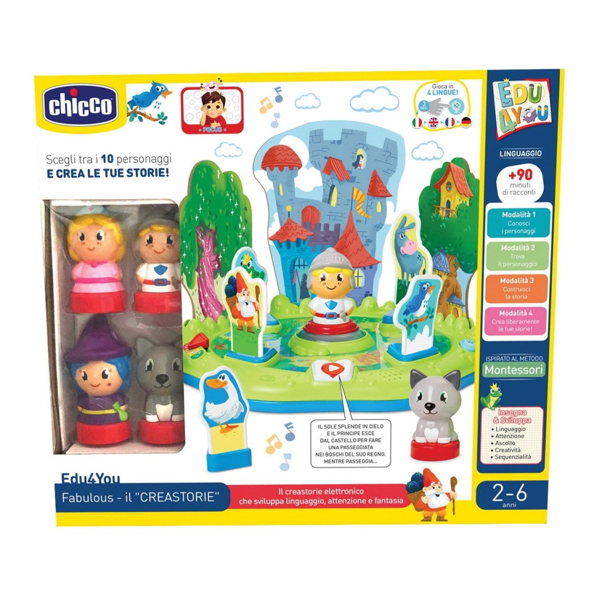 Chicco Fabulous il Creastorie Cantastorie per Bambini in 4 Lingue - 8058664139439 - DarSaGiocattoli