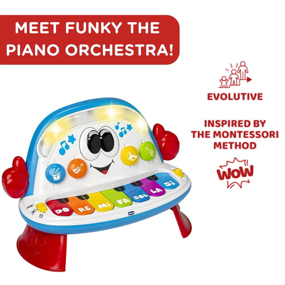 Chicco Funky Piano Orchestra Gioco Musicale 10111 - 8058664122486 - DarSaGiocattoli