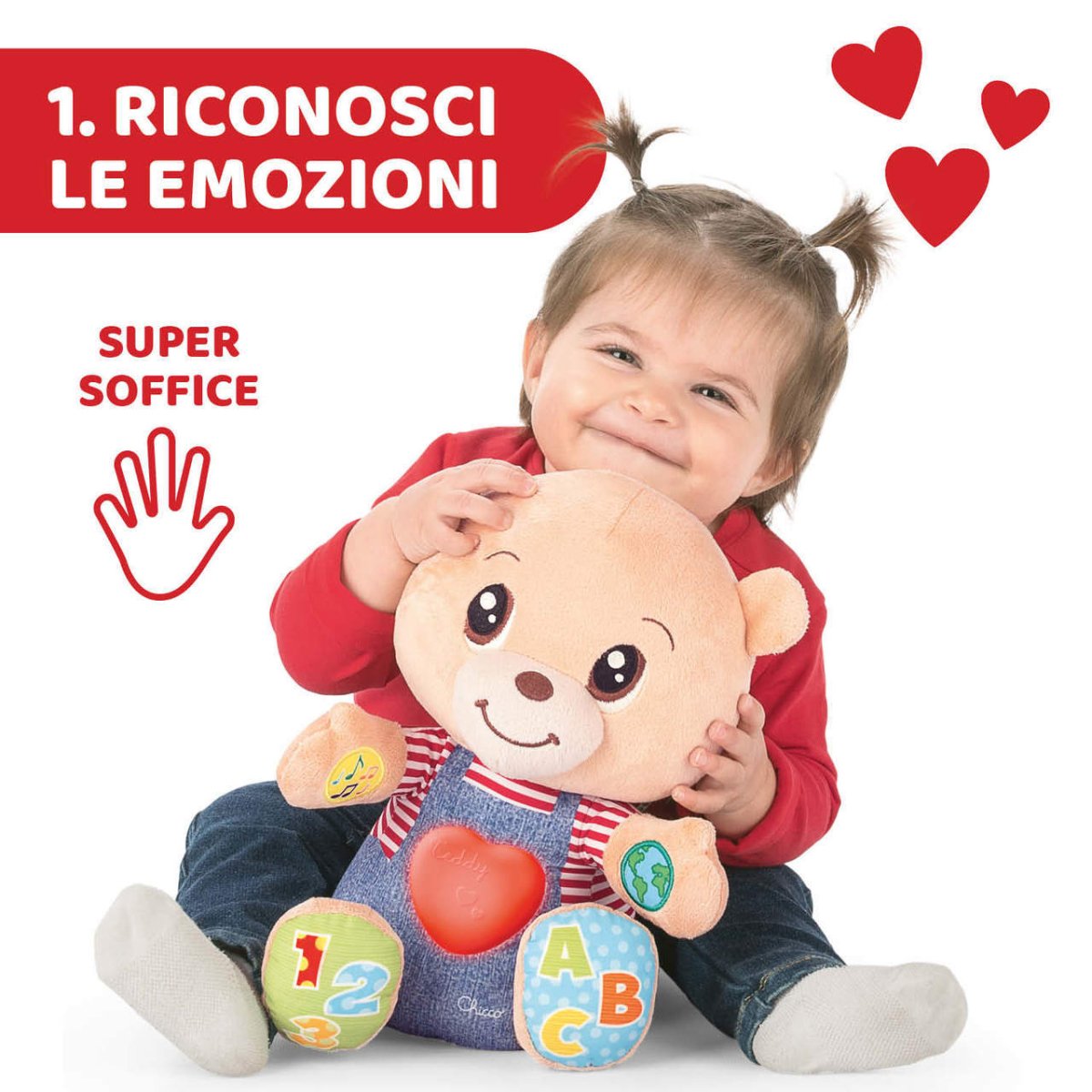 Chicco Teddy Orso delle Emozioni Peluche Evolutivo 07947 - 8058664067374 - DarSaGiocattoli