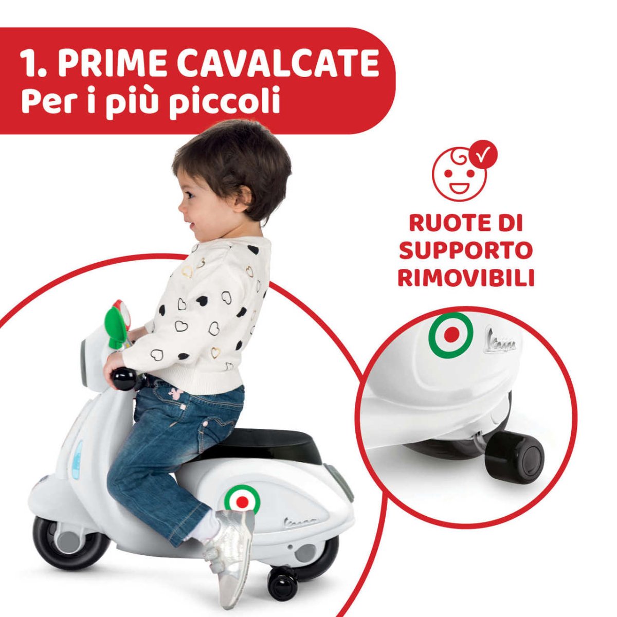 Chicco Vespa Primavera Italia Cavalcabile 95190.300 - 8058664124565 - DarSaGiocattoli