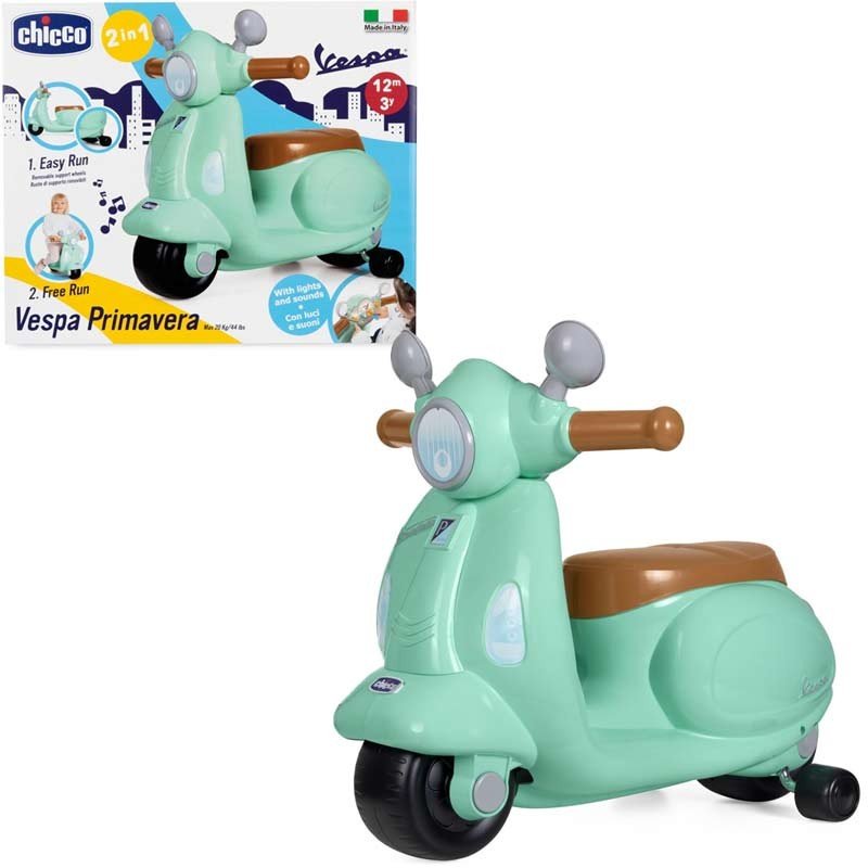 Chicco vespa Primavera Latte e Menta Cavalcabile 95192.200 - 8058664177721 - DarSaGiocattoli